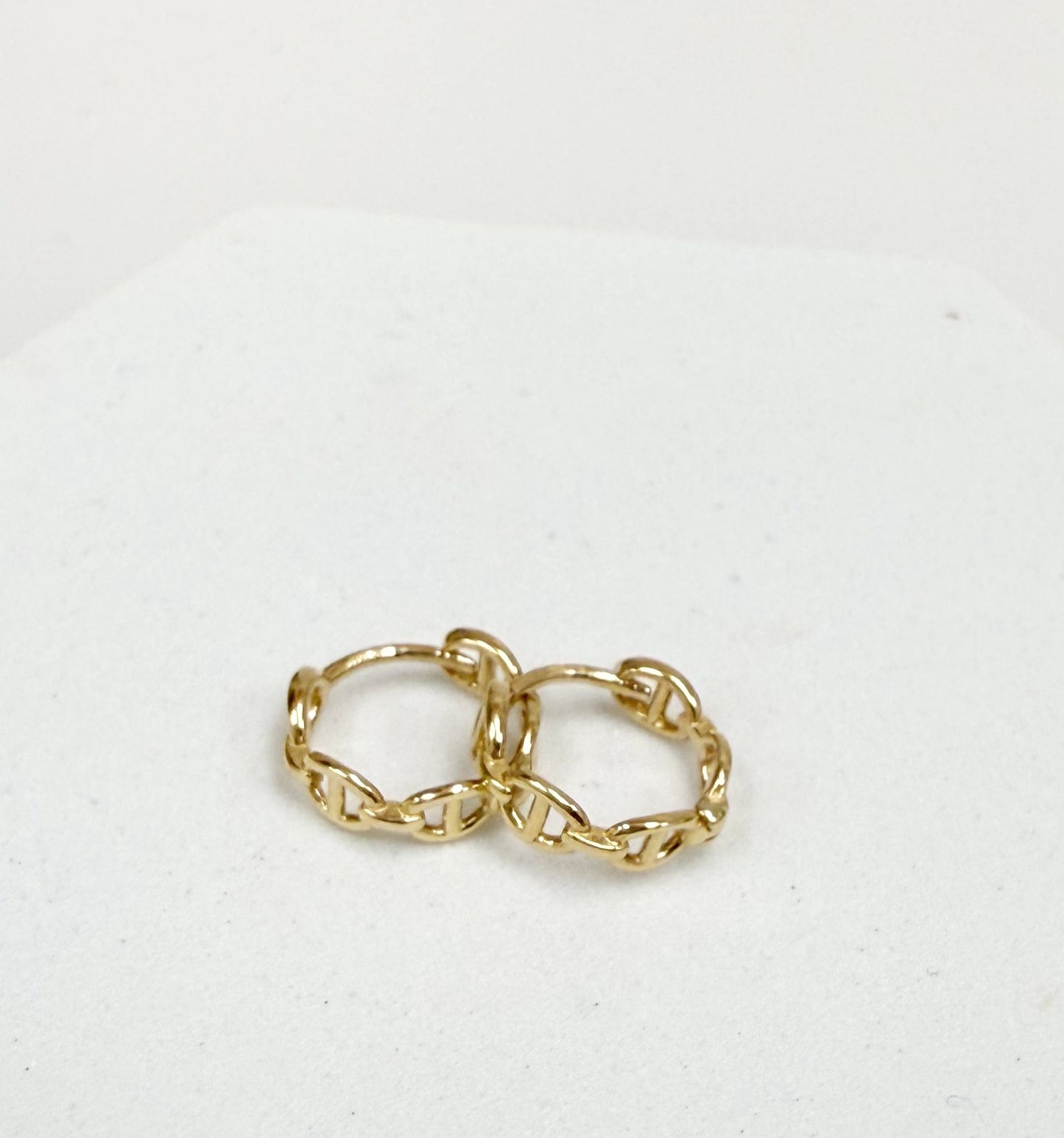 Coffe gold hoops