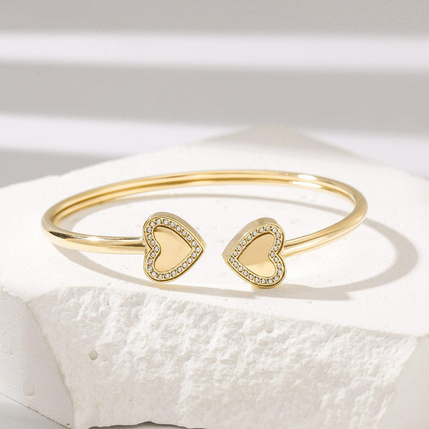 Double heart bracelet