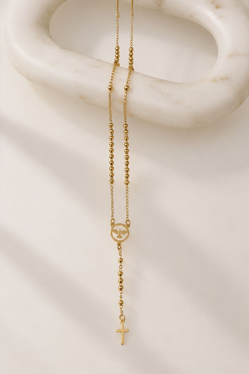 Espíritu Santo Rosary Gold | By Sandra Frometa