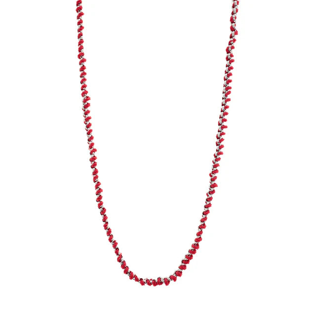 AMELIE Necklace - Red & Silver