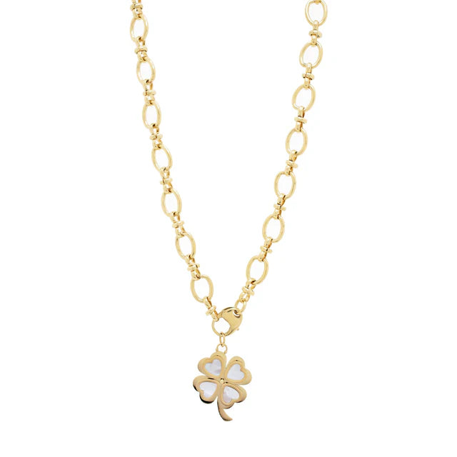 CLEVER CLOVER Mother of Pearl Maxi Chain