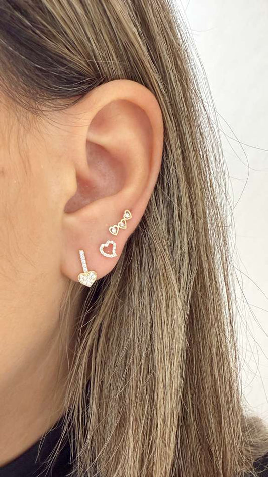 Princess gold earrings 1