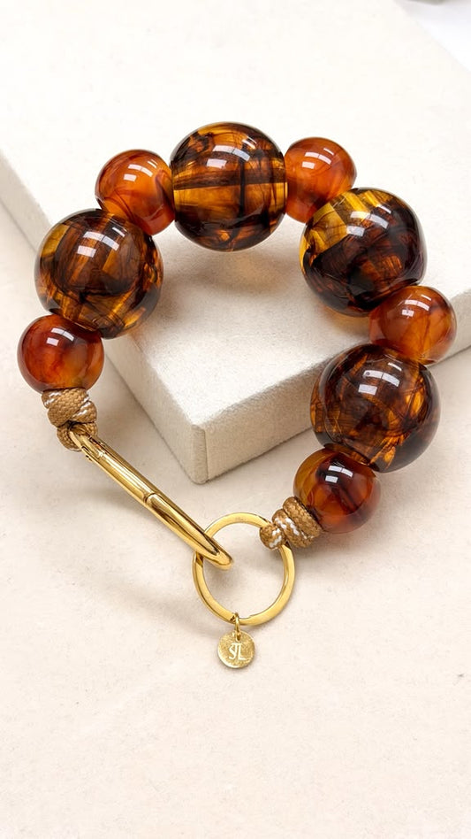Riviera brown keychain