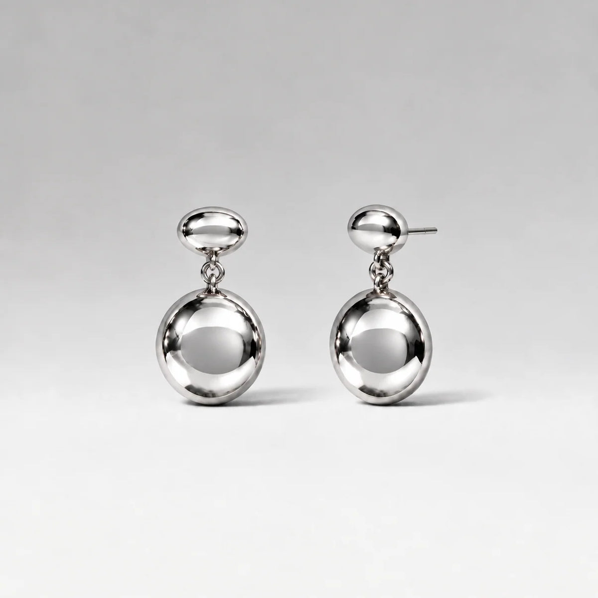 Round Two Earrings - Silver