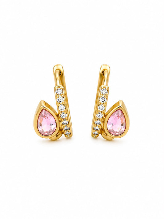Selene 18k Gold Plated Hoops | By Sandra Frometa
