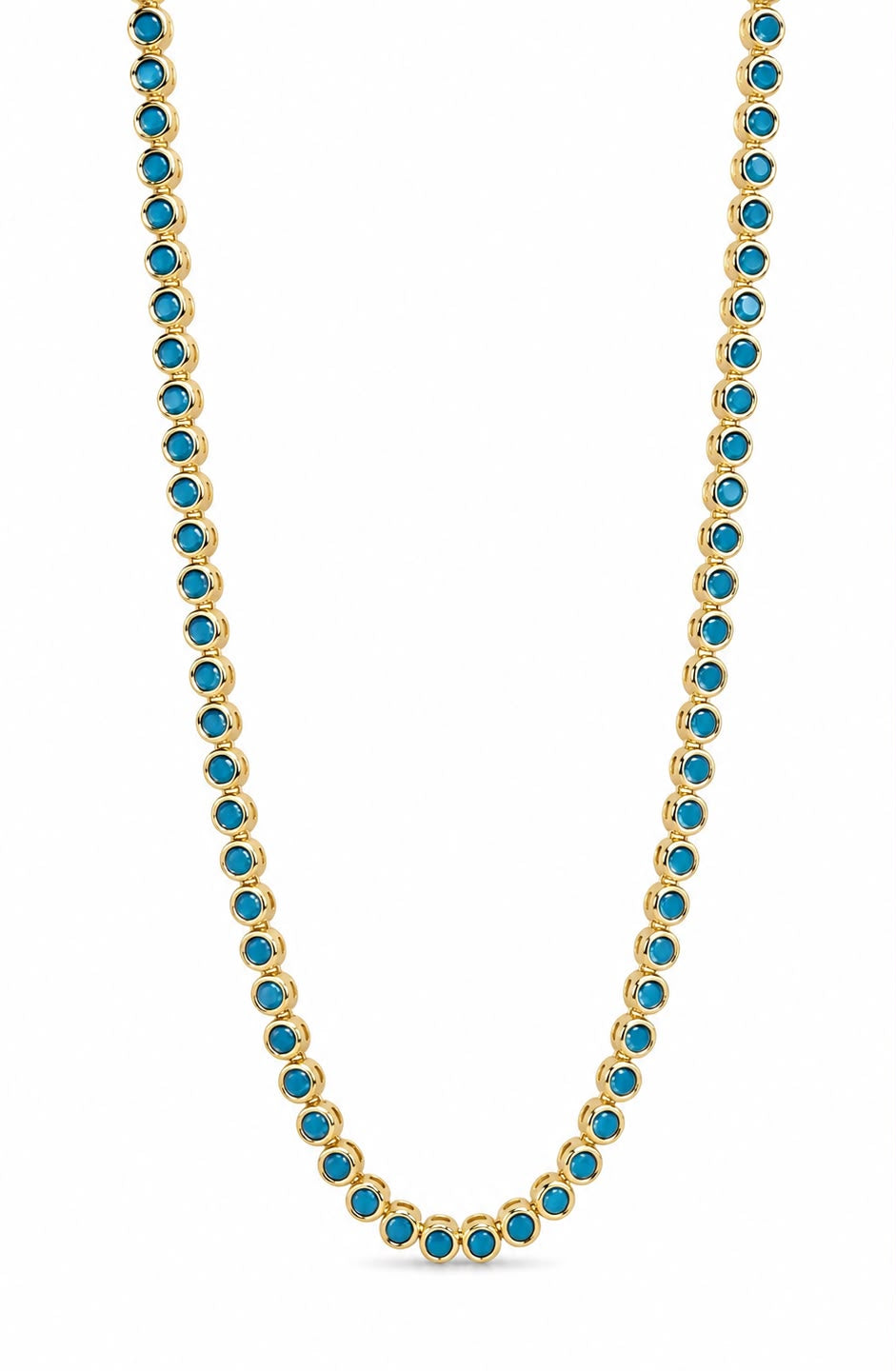 Thea 18k Gold Plated Turquoise Necklace | By Sandra Frometa