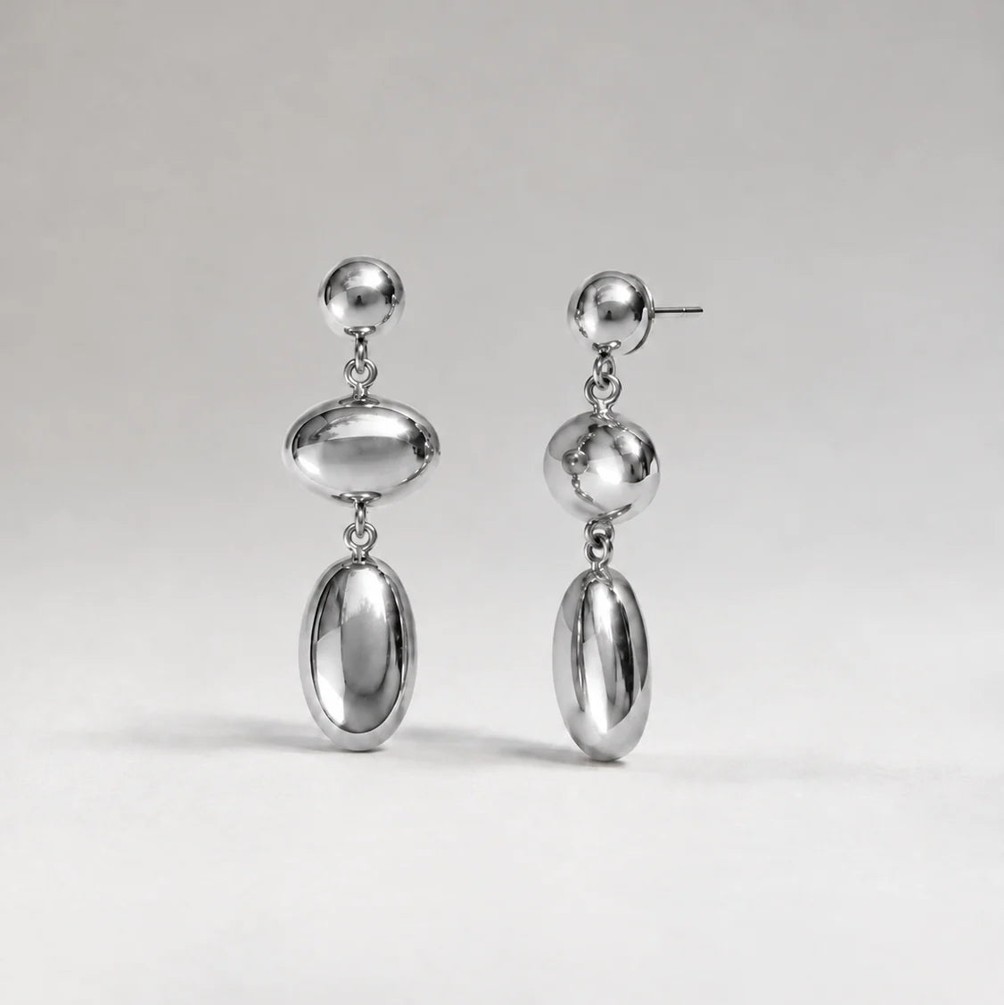 Tier Pressure Earrings -Silver