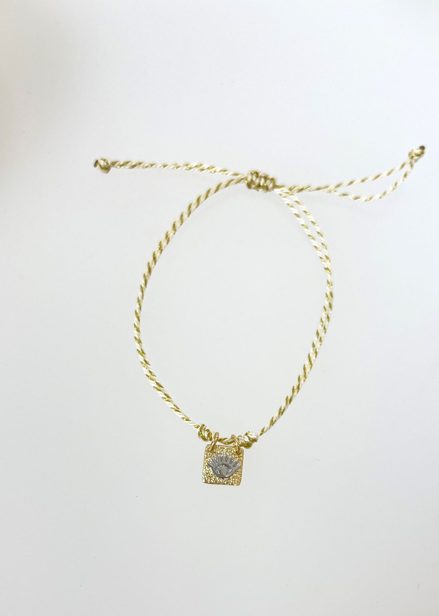 Protection Eye Silver & Gold Bracelet