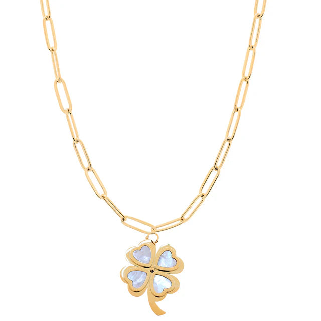 CLEVER CLOVER Mother Of Pearl Clip Chain