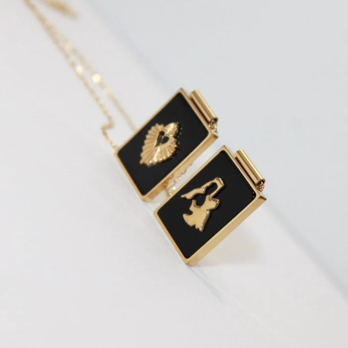 'SCAPULAR' VIRGIN & SACRED HEART -ONYX-