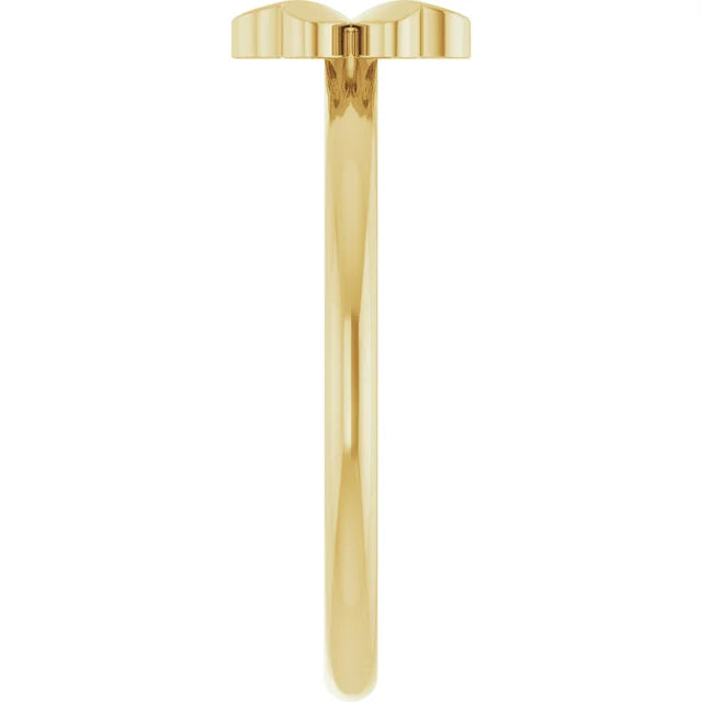 14K Four-Leaf Clover Stackable Ring