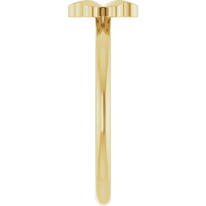 14K Four-Leaf Clover Stackable Ring