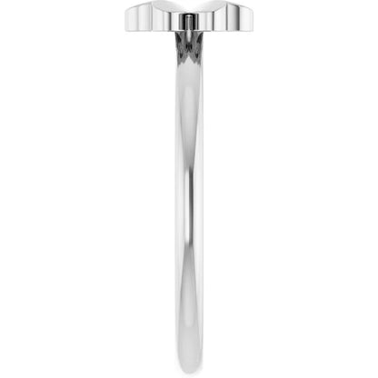 14K Four-Leaf Clover Stackable Ring