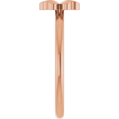 14K Four-Leaf Clover Stackable Ring