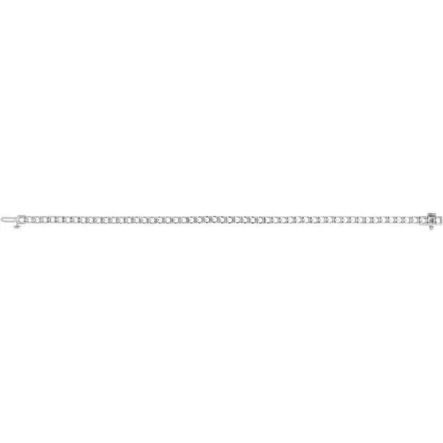 14K 4 CTW Lab-Grown Diamond Line 7" Bracelet