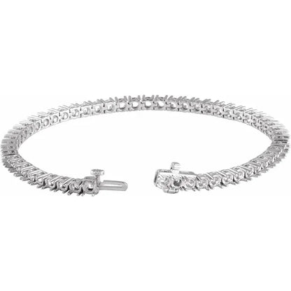 14K 4 CTW Lab-Grown Diamond Line 7" Bracelet