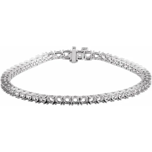 14K 4 CTW Lab-Grown Diamond Line 7" Bracelet
