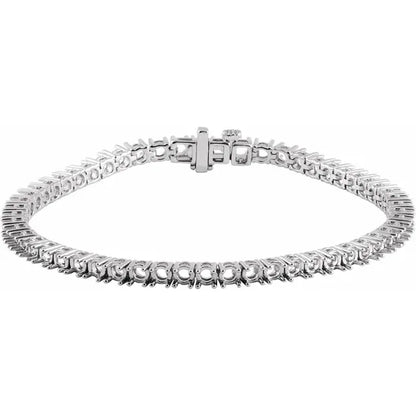 14K 4 CTW Lab-Grown Diamond Line 7" Bracelet