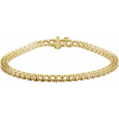14K 4 CTW Lab-Grown Diamond Line 7" Bracelet