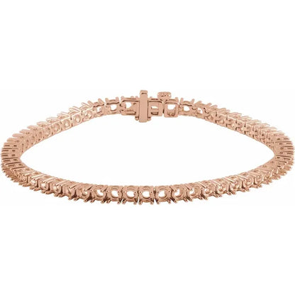 14K 4 CTW Lab-Grown Diamond Line 7" Bracelet