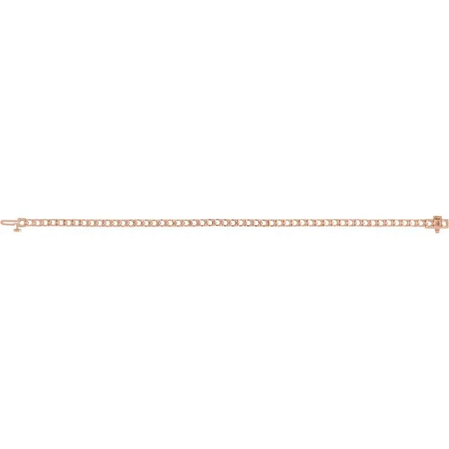14K 4 CTW Lab-Grown Diamond Line 7" Bracelet