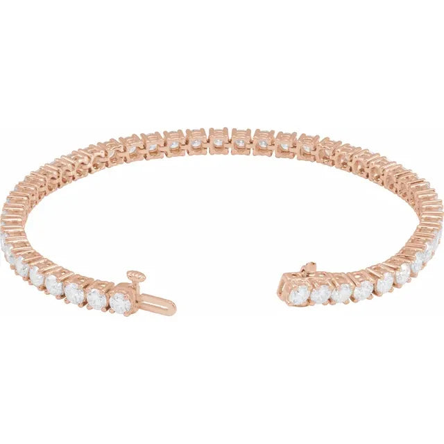 14K 8 CTW Lab-Grown Diamond Line 7" Bracelet