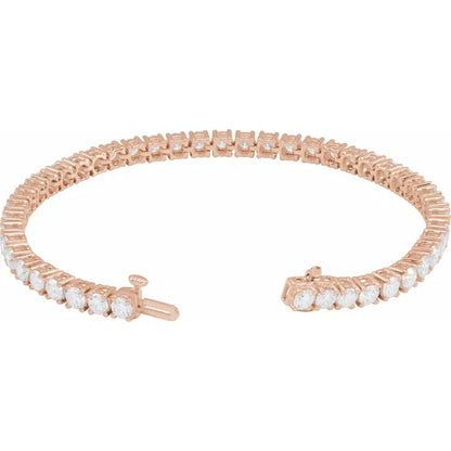 14K 8 CTW Lab-Grown Diamond Line 7" Bracelet