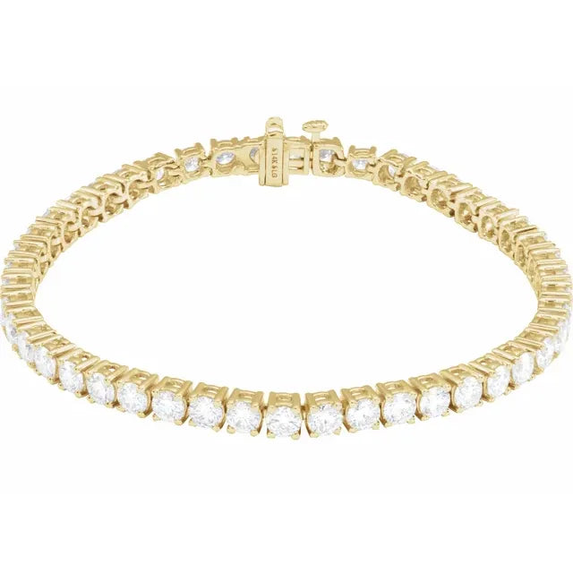 14K 8 CTW Lab-Grown Diamond Line 7" Bracelet