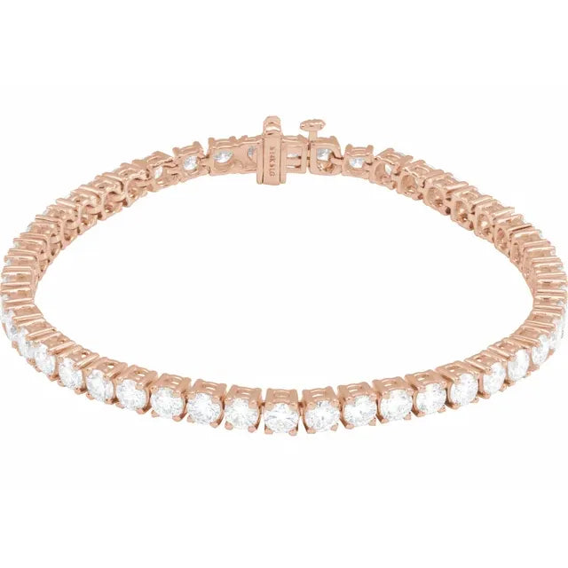14K 8 CTW Lab-Grown Diamond Line 7" Bracelet