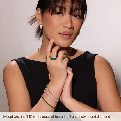 14K 4 CTW Lab-Grown Diamond Line 7" Bracelet