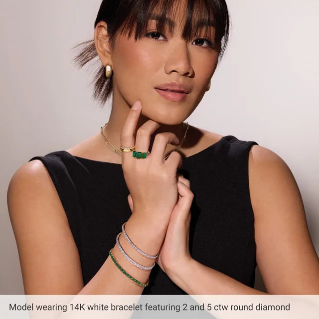14K 8 CTW Lab-Grown Diamond Line 7" Bracelet
