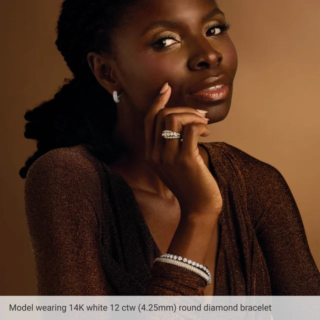 14K 4 CTW Lab-Grown Diamond Line 7" Bracelet