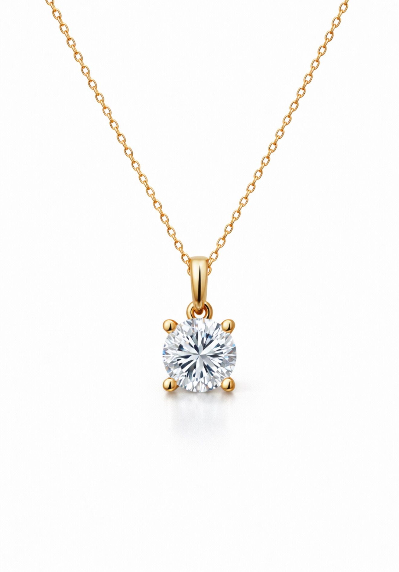 1CT lab diamond pendant necklace