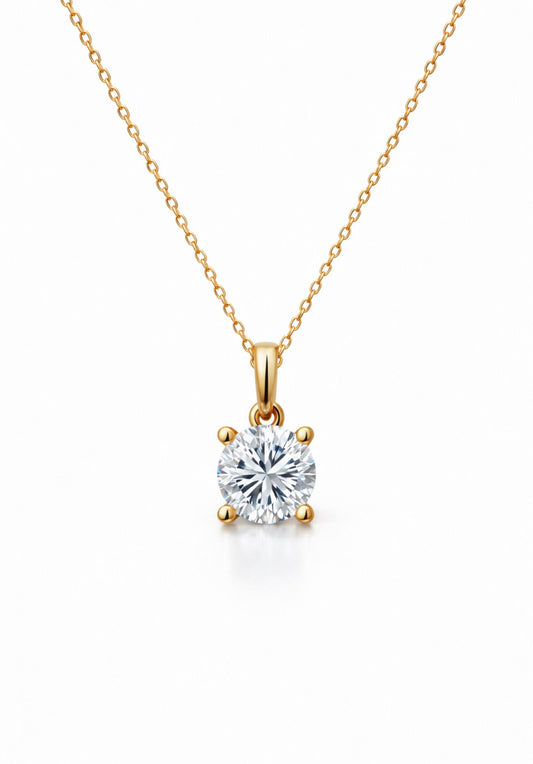 1CT lab diamond pendant necklace