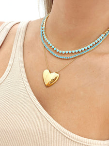 Olivia Turquoise Tennis Necklace