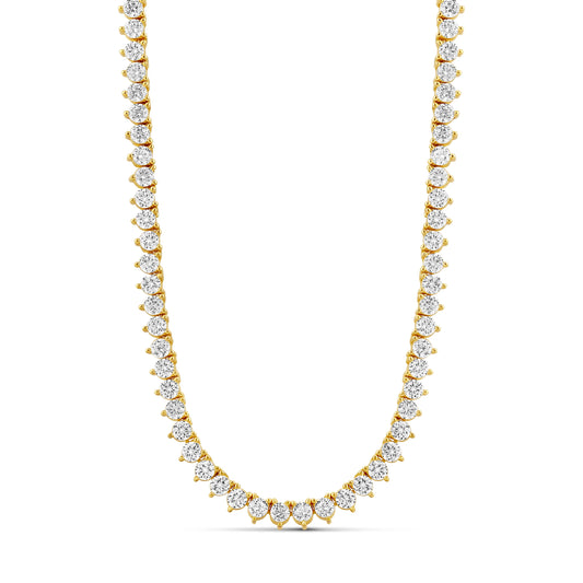 3 prong tennis necklace