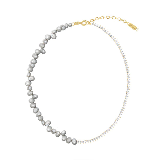 AMIRA Tennis Choker - Gray | By Sandra Frometa