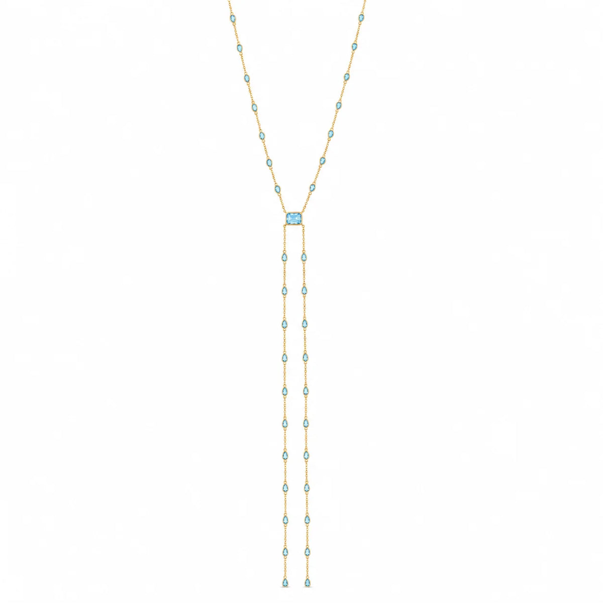 Capri Blue Tie Lariat