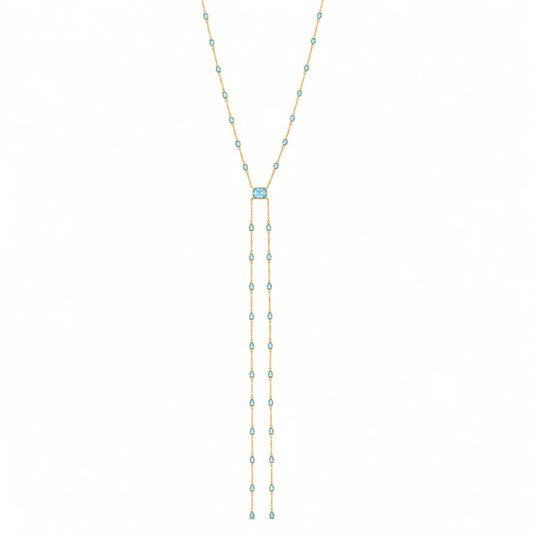 Capri Blue Tie Lariat