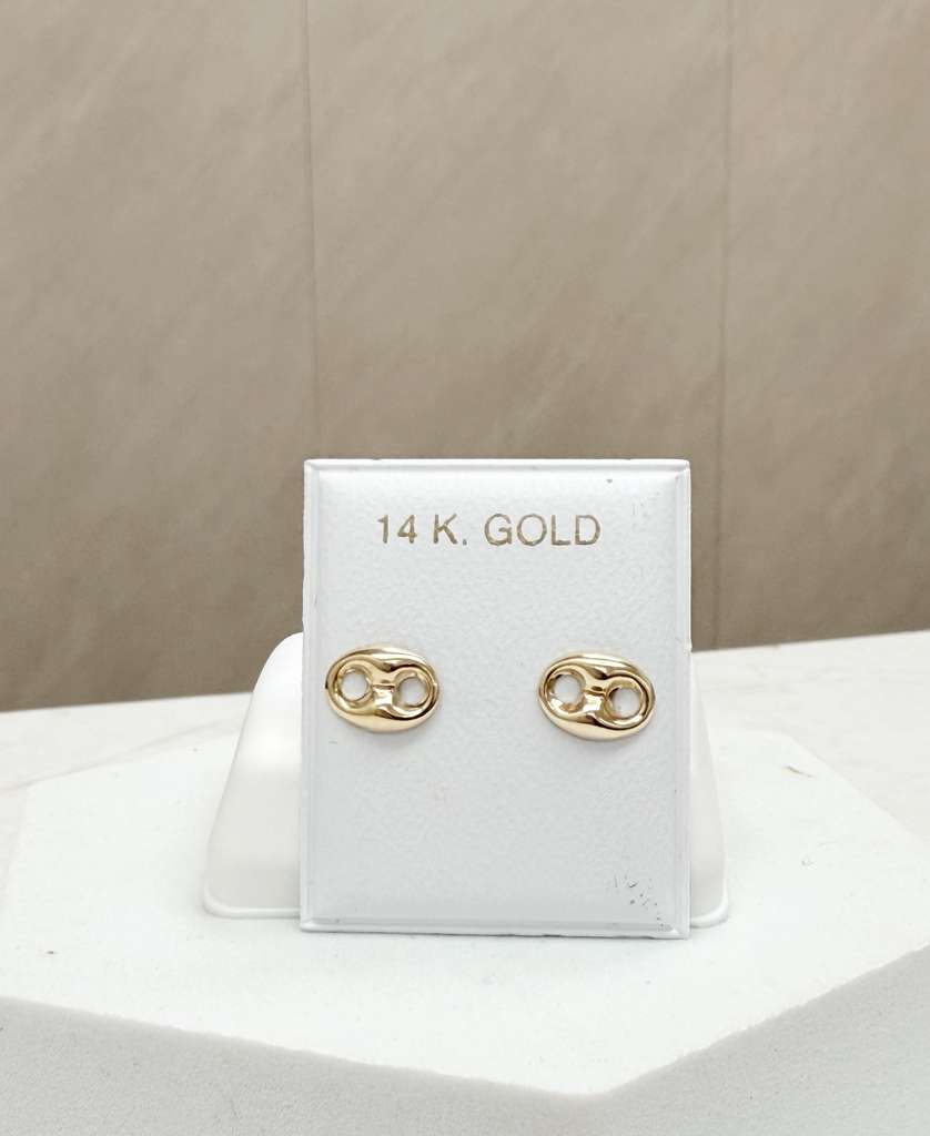 Coffe gold earrings