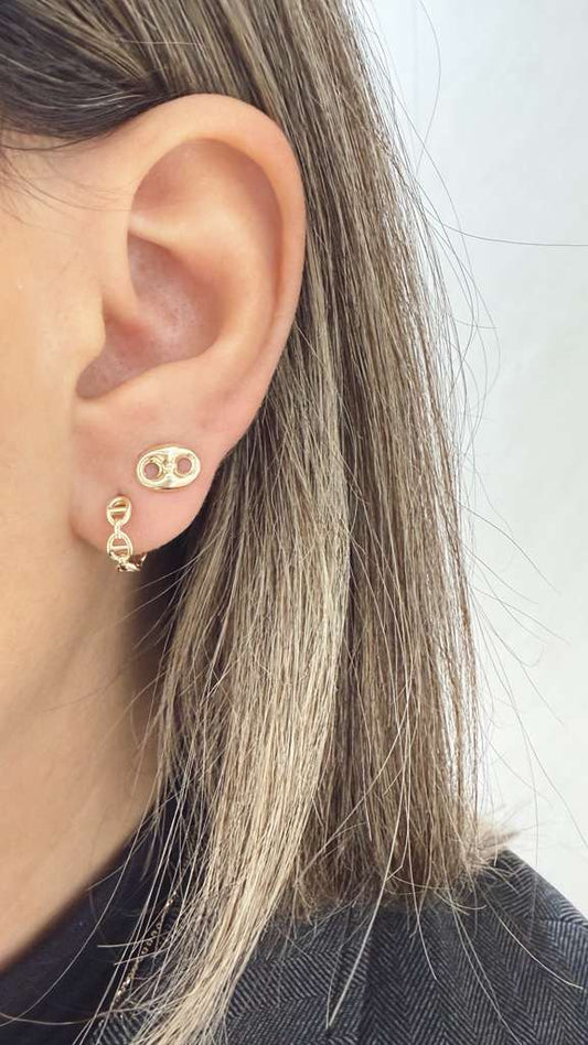 Coffe gold earrings 2