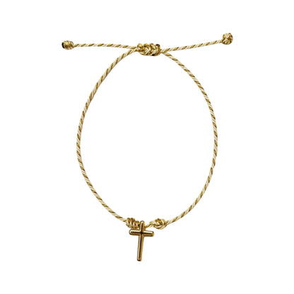Cruz handmade bracelet in 18k gold plated By Sandra Frometa