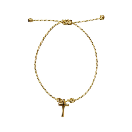 Cruz handmade bracelet in 18k gold plated By Sandra Frometa