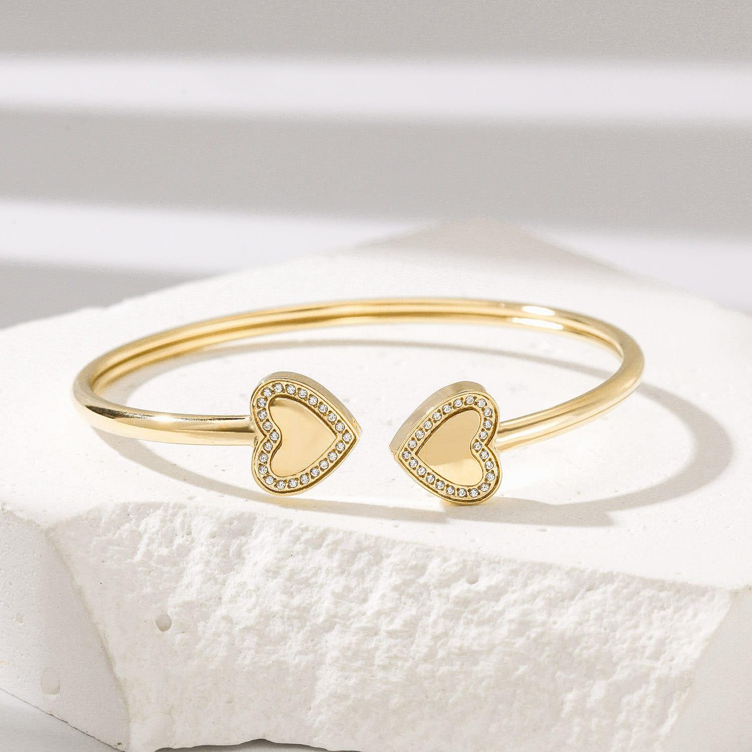 Double heart bracelet