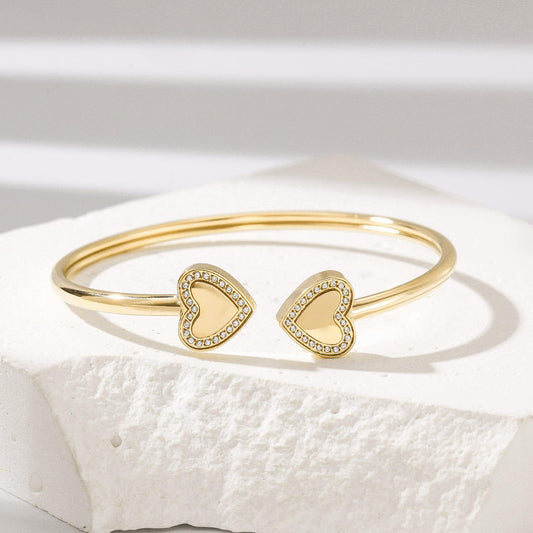 Double heart bracelet