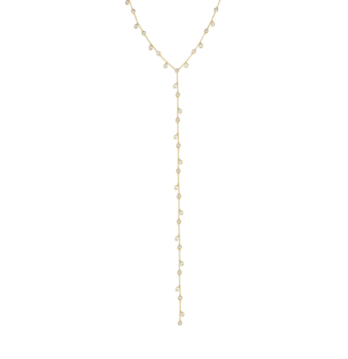 Dripping Diamonds Lariat Necklace