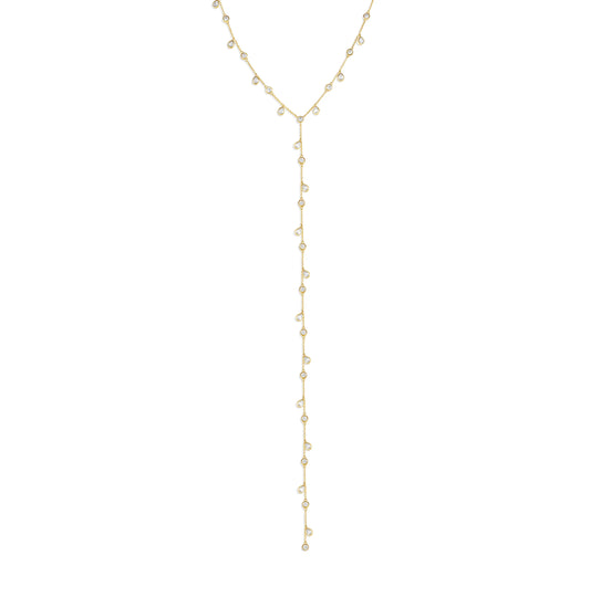 Dripping Diamonds Lariat Necklace