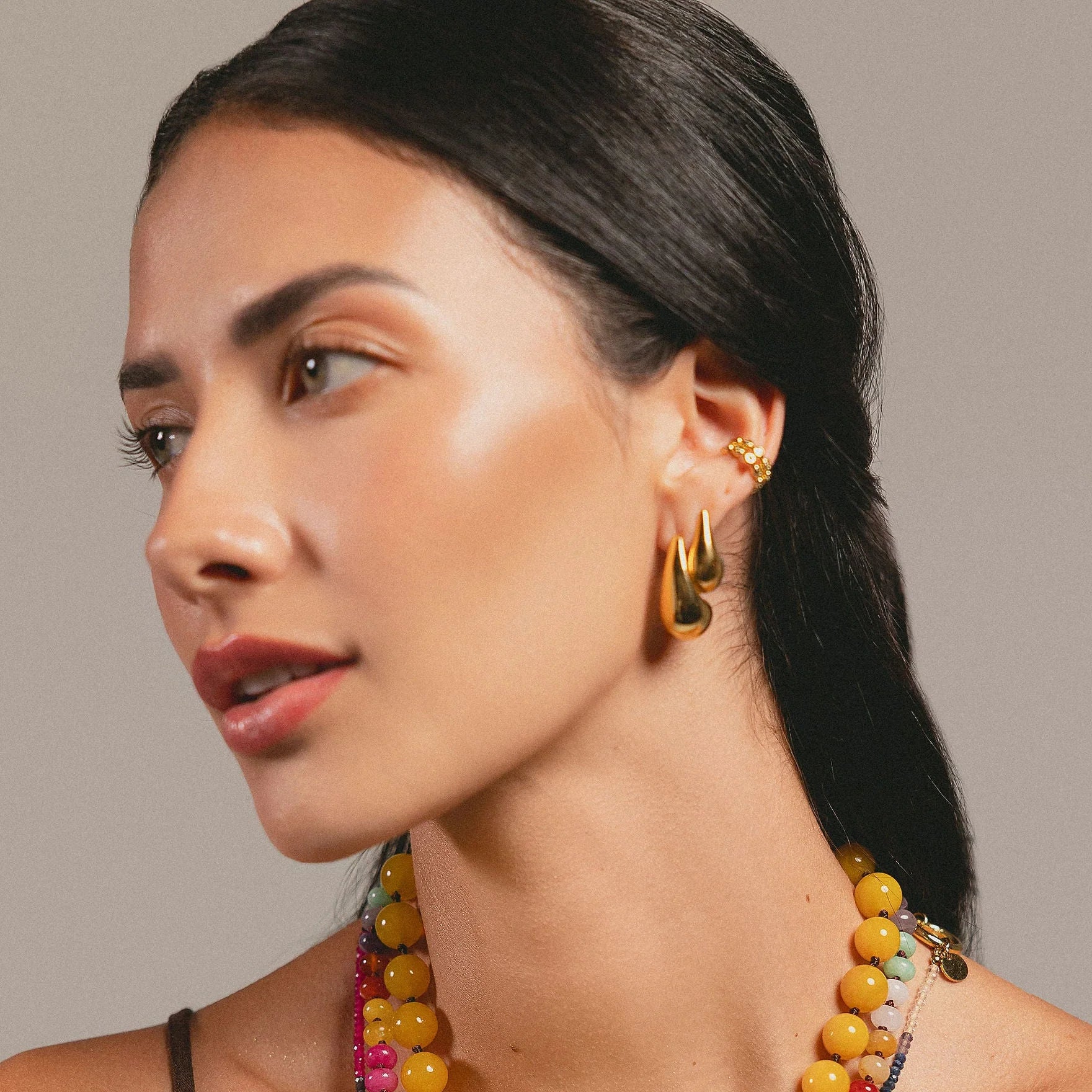 DROPLET Earrings -gold- | By Sandra Frometa
