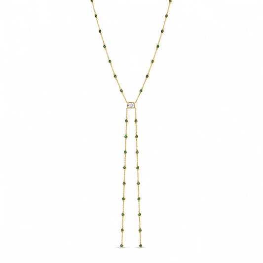 Emerald Tie Lariat