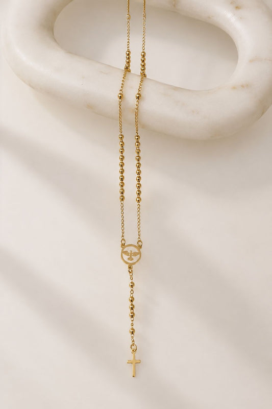Espíritu Santo Rosary Gold | By Sandra Frometa